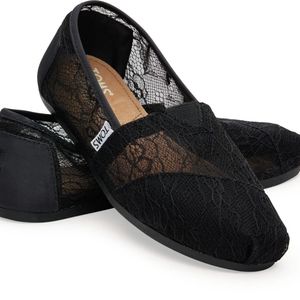 TOMS Classic Alpargata Black Lace